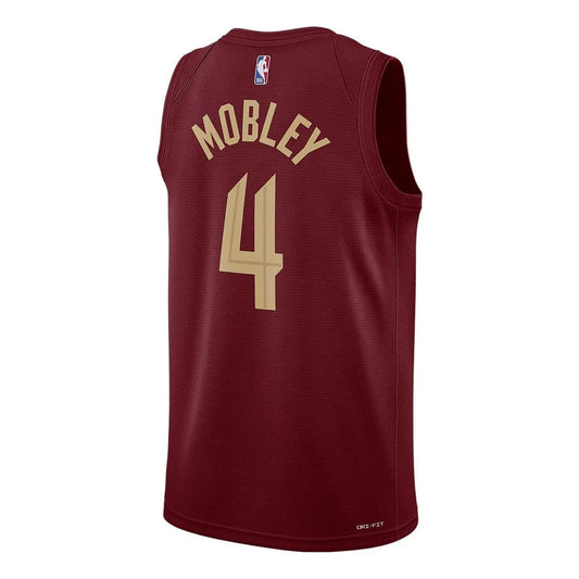 Nike NBA Cavaliers Icon Edition Jersey 'Evan Mobley #4' Wine 2022 (DN2001-680)