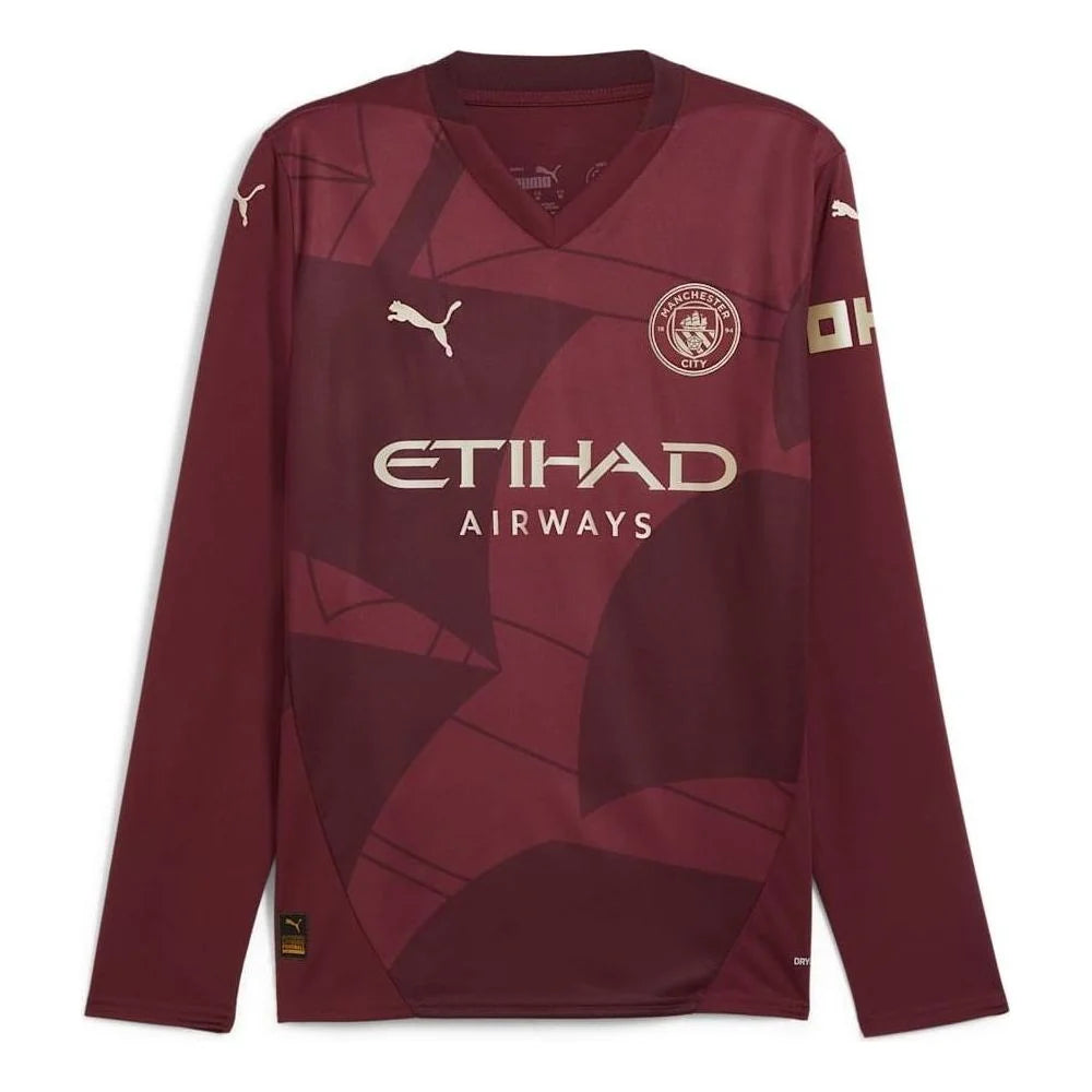 PUMA Manchester City 2024/25 Away Long-Sleeve Jersey Red (775097-03)