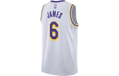 Nike NBA Los Angeles Lakers Association Edition Swingman Jersey 'LeBron James #6' White 2022 (DN2081-100)
