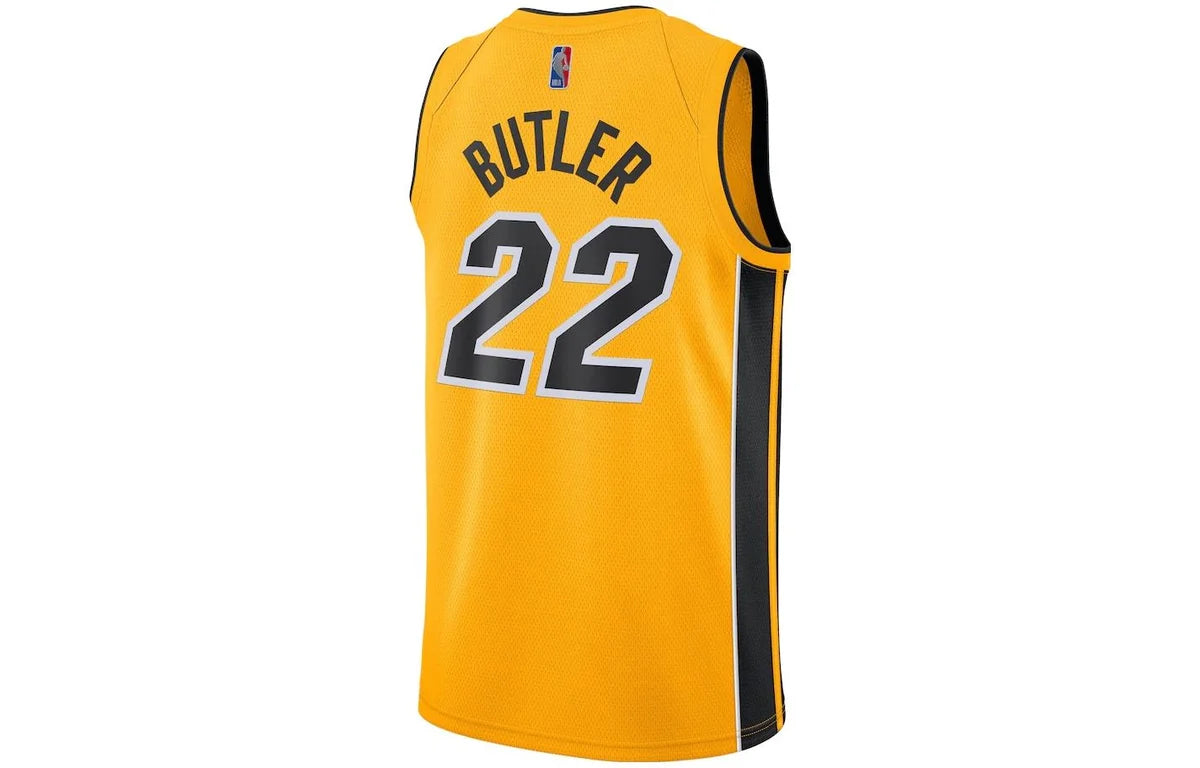 Nike NBA Miami Heat Earned Edition Swingman Jersey 'Jimmy Butler #22' Amarillo Gold (CN9934-717)