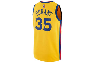 Nike NBA Golden State Warriors City Edition Jersey 'Kevin Durant #35' Gold 2017-18 (912101-729)