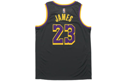Nike NBA Los Angeles Lakers Earned Edition Swingman Jersey 'LeBron James #23' Black 2020 (CN9929-013)