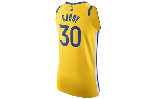 Nike NBA Golden State Warriors The Bay City Edition Authentic Jersey 'Stephen Curry #30' Gold (AT9842-728)
