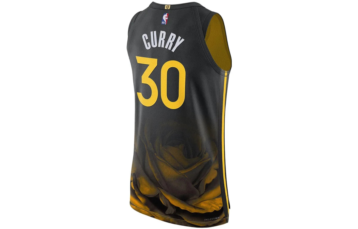 Nike NBA Golden State Warriors 2022/23 City Edition Authentic Jersey 'Stephen Curry #30' Black/Gold (DQ0194-010)