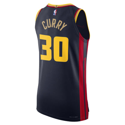 Nike NBA Golden State Warriors City Edition Authentic Jersey 'Stephen Curry #30' Midnight Navy 2024 (FQ4465-419)