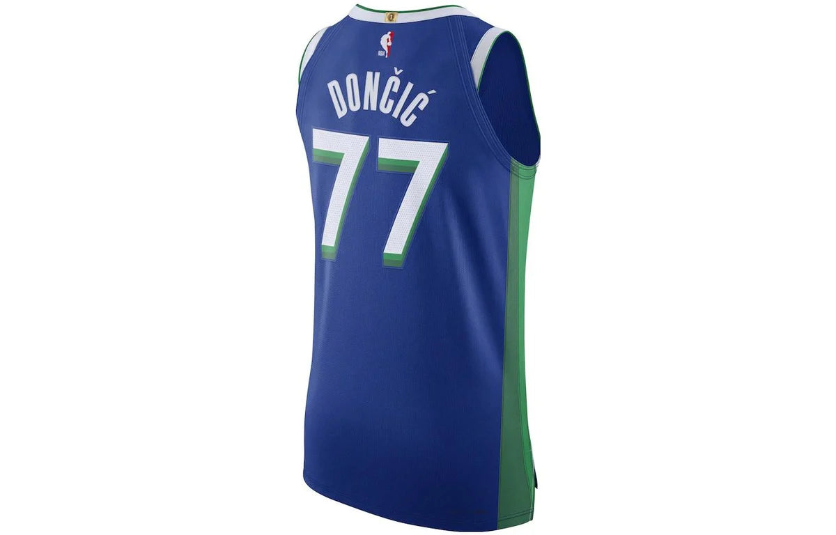 Nike NBA Dallas Mavericks City Edition Authentic Jersey 'Luka Dončić #77' Blue/Green (DQ0191-496)