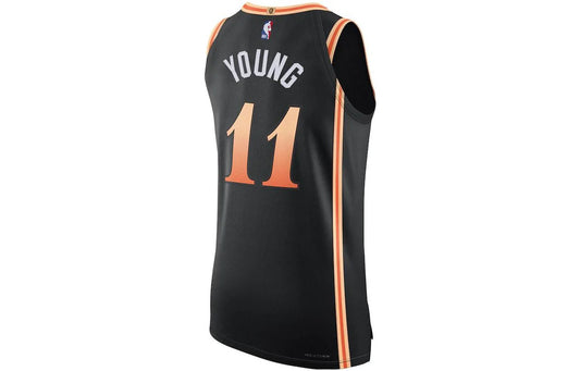 Nike NBA Hawks City Edition Swingman Jersey 'Trae Young #11' Black 2022 (DQ0185-010)