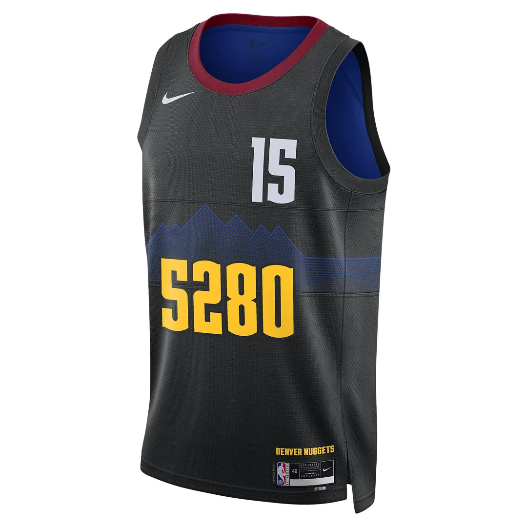Nike NBA Denver Nuggets 2023/24 City Edition Swingman Jersey 'Nikola Jokić #15' Black (DX8500-011)