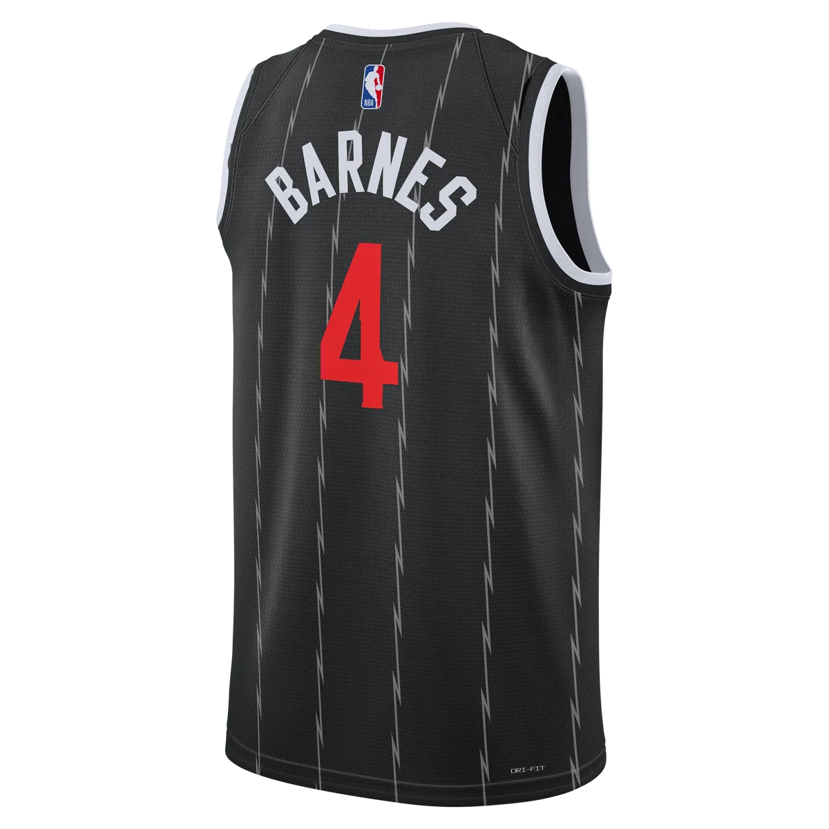 Nike NBA Raptors City Edition Jersey 'Scottie Barnes #4' Black 2023 (HM5997-011)