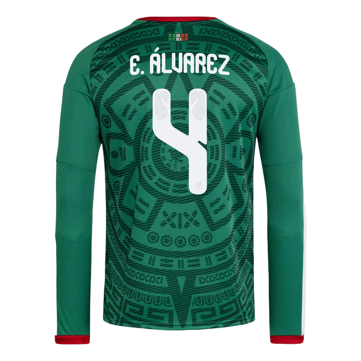 adidas Mexico 2026 Home Long-Sleeve Jersey 'E. Álvarez #4' Bold Green Asia Sizing (KW7742)