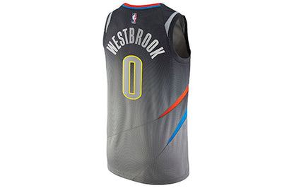 Nike NBA Thunder City Edition Swingman Jersey 'Russell Westbrook #0' Gray 2018 (912134-040)