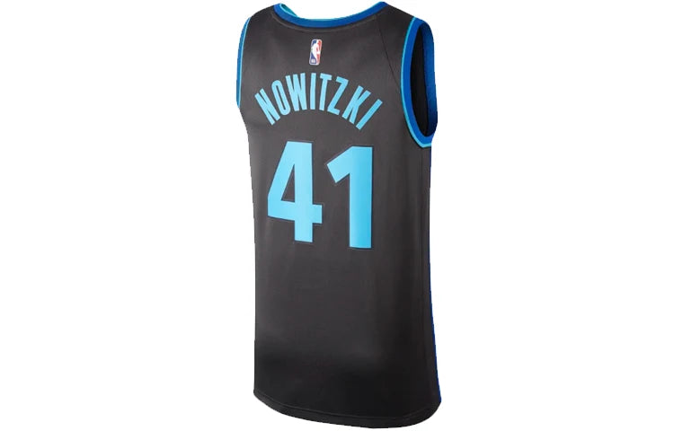 Nike NBA Dallas Mavericks City Edition Jersey 'Dirk Nowitzki #41' Black 2018 (AJ4604-060)