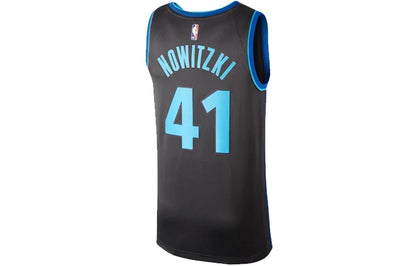 Nike NBA Dallas Mavericks City Edition Jersey 'Dirk Nowitzki #41' Black 2018 (AJ4604-060)