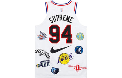 Supreme × Nike NBA Teams Authentic Jersey White (2018) (AQ4228-100)