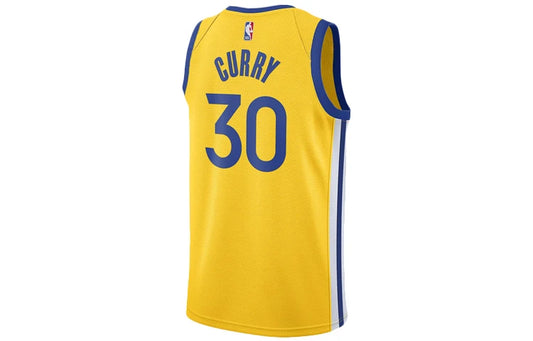 Nike NBA Golden State Warriors The Bay City Edition Swingman Jersey 'Stephen Curry #30' Gold (AT9799-731)