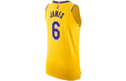 Nike NBA Lakers Icon Edition Authentic Jersey 'LeBron James #6' Gold (DB3317-730)