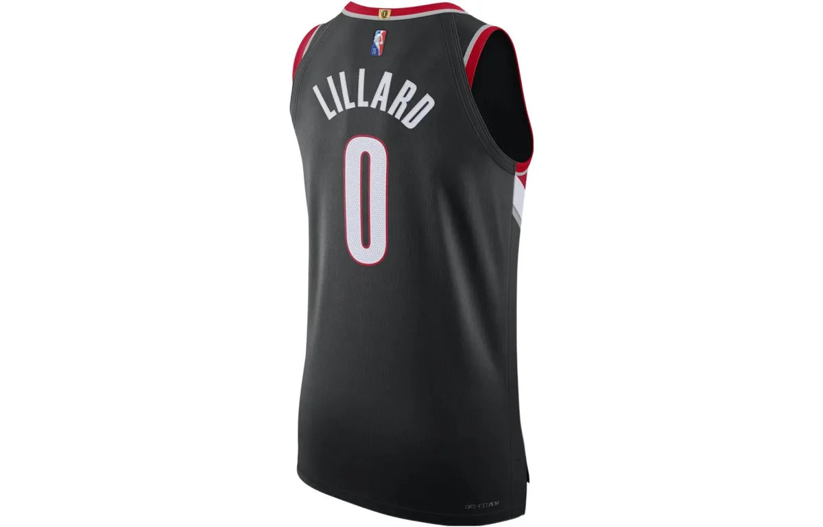 Nike NBA Portland Trail Blazers Icon Edition Authentic Jersey 'Damian Lillard #0' Black 2021 (DB3328-010)