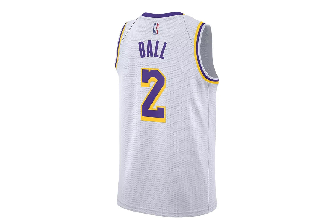 Nike NBA Lakers Association Edition Jersey 'Lonzo Ball #2' White 2017 (AA7101-100)