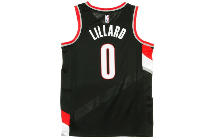 Nike NBA Portland Trail Blazers Icon Edition Swingman Jersey 'Damian Lillard #0' Black (CW3680-010)