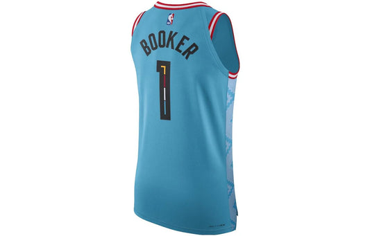 Nike NBA Phoenix Suns City Edition Authentic Jersey 'Devin Booker #1' Teal (DQ0208-414)