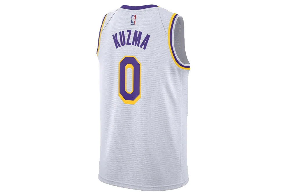 Nike NBA Los Angeles Lakers Association Edition Swingman Jersey 'Kyle Kuzma #0' White 2017 (AA7101-109)