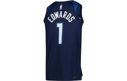 Nike NBA Timberwolves Icon Edition Jersey 'Anthony Edwards #1' Navy 2022 (DN2013-421)
