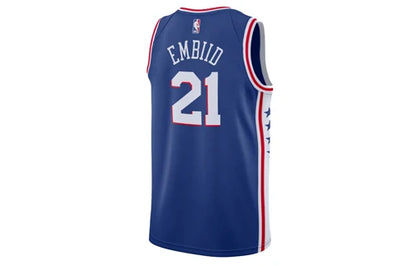 Nike NBA Philadelphia 76ers Icon Edition Swingman Jersey 'Joel Embiid #21' Royal Blue 2017 (864501-497)