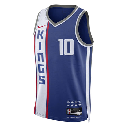 Nike NBA Kings City Edition Jersey 'Domantas Sabonis #10' Blue 2023 (DX8518-401)
