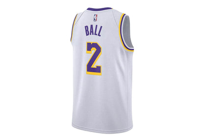 Nike NBA Lakers Association Edition Swingman Jersey 'Lonzo Ball #2' White 2017 (AA7101-100)