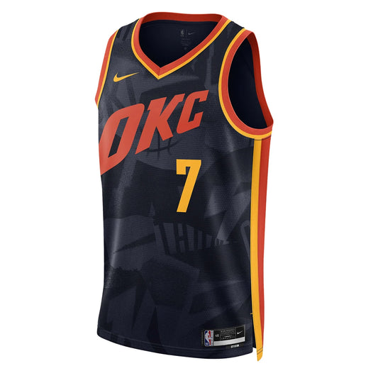 Nike NBA Oklahoma City Thunder 2023-24 City Edition Swingman Jersey 'Chet Holmgren #7' Navy (DX8513-419)