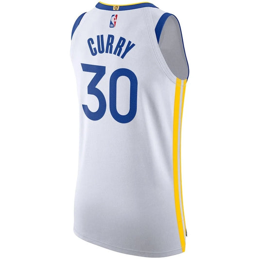 Nike NBA Warriors Association Edition Authentic Jersey 'Stephen Curry #30' White 2021 (CW3273-100)