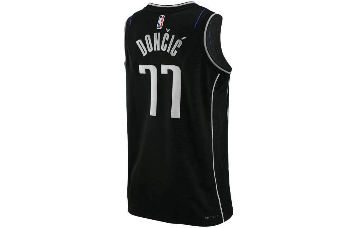 Nike NBA Dallas Mavericks Icon Edition Jersey 'Luka Dončić #77' Black 2021 (DH8069-010)