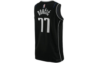 Nike NBA Dallas Mavericks Icon Edition Jersey 'Luka Dončić #77' Black 2021 (DH8069-010)