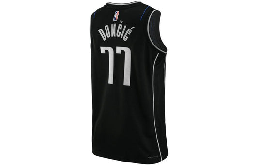 Nike NBA Dallas Mavericks Icon Edition Jersey 'Luka Dončić #77' Black 2021 (DH8069-010)