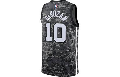 Nike NBA Spurs City Edition Jersey 'DeMar DeRozan #10' Black Camo 2018 (AJ4644-014)