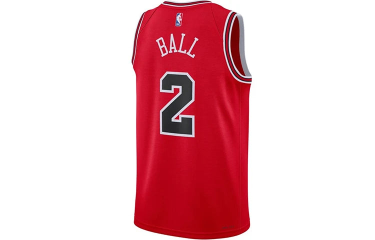 Nike NBA Bulls Icon Edition Jersey 'Lonzo Ball #2' Red 2021 (DN2000-660)