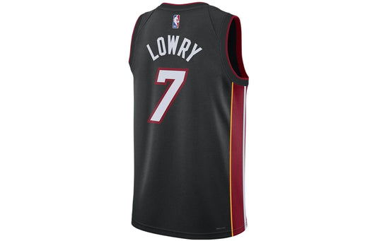 Nike NBA Heat Icon Edition Jersey 'Kyle Lowry #7' Black 2022 (DN2011-012)