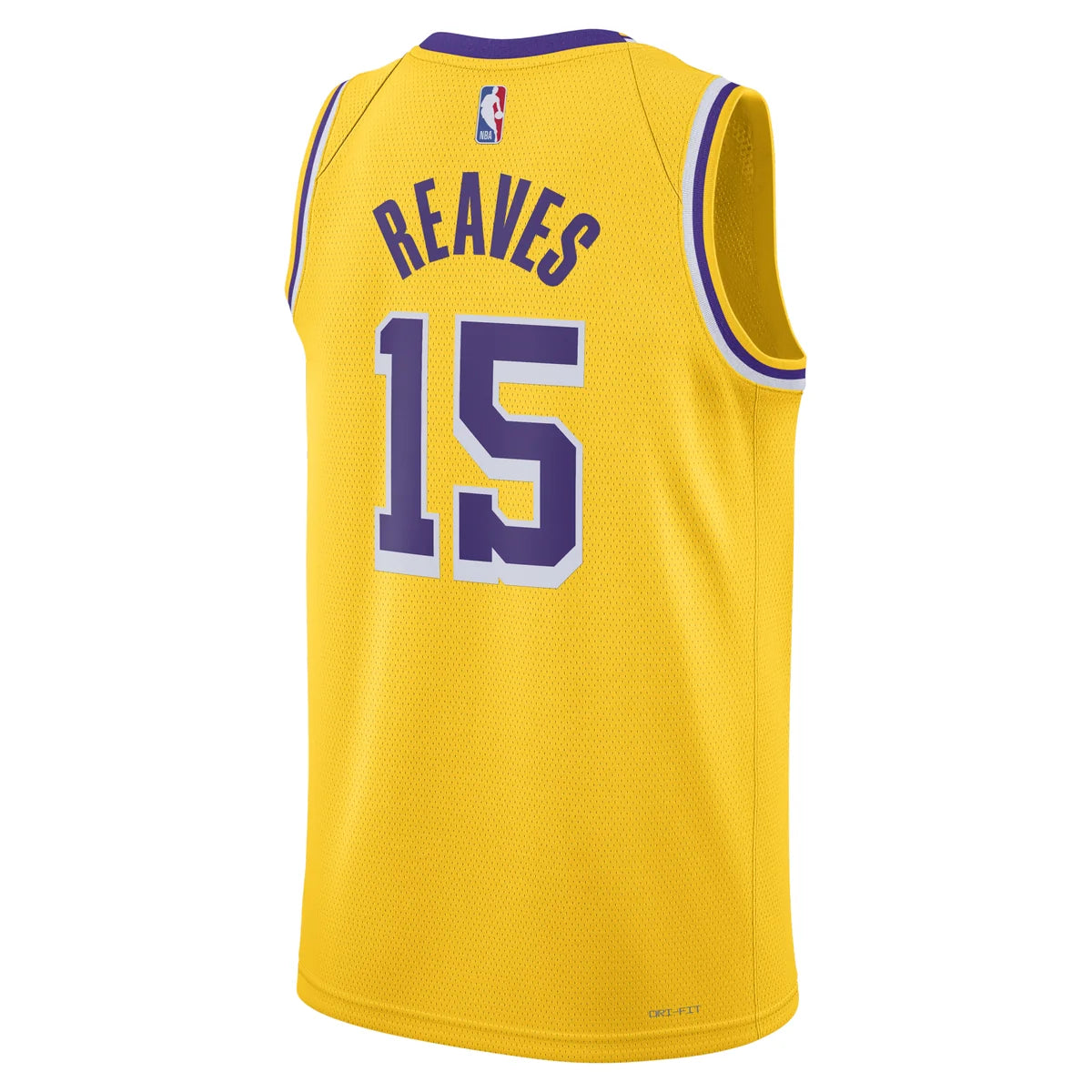 Nike NBA Los Angeles Lakers Icon Edition Swingman Jersey 'Austin Reaves #15' Gold 2024 (DN2009-735)