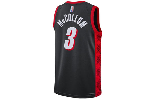 Nike NBA Trail Blazers City Edition Jersey 'CJ McCollum #3' Black 2021 (DB4043-012)