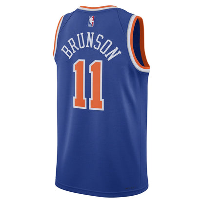 Nike Dri-FIT NBA New York Knicks Icon Edition Swingman Jersey 'Jalen Brunson #11' Rush Blue (DN2015-498)