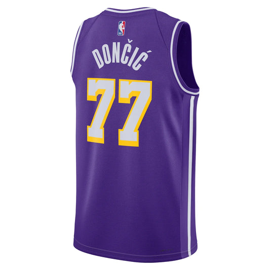 Nike NBA Los Angeles Lakers 2025/26 Statement Edition Swingman Jersey 'Luka Dončić #77' Purple (HM4877-506)