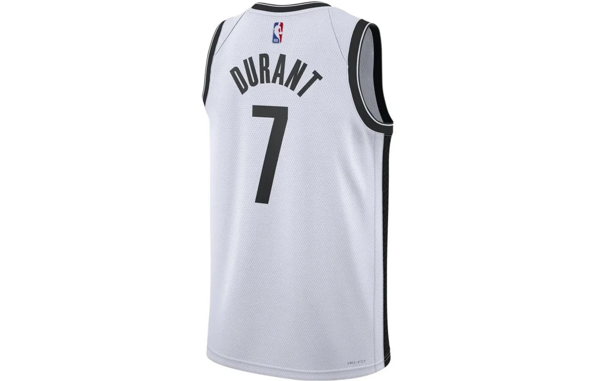 Nike NBA Nets Association Edition Jersey 'Kevin Durant #7' White 2022 (DN2069-101)
