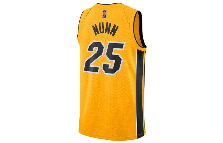 Nike NBA Heat Earned Edition Swingman Jersey 'Kendrick Nunn #25' Gold (CN9934-719)