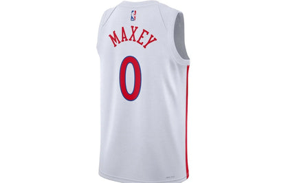 Nike NBA Philadelphia 76ers City Edition Swingman Jersey 'Tyrese Maxey #0' White (DO9606-105)