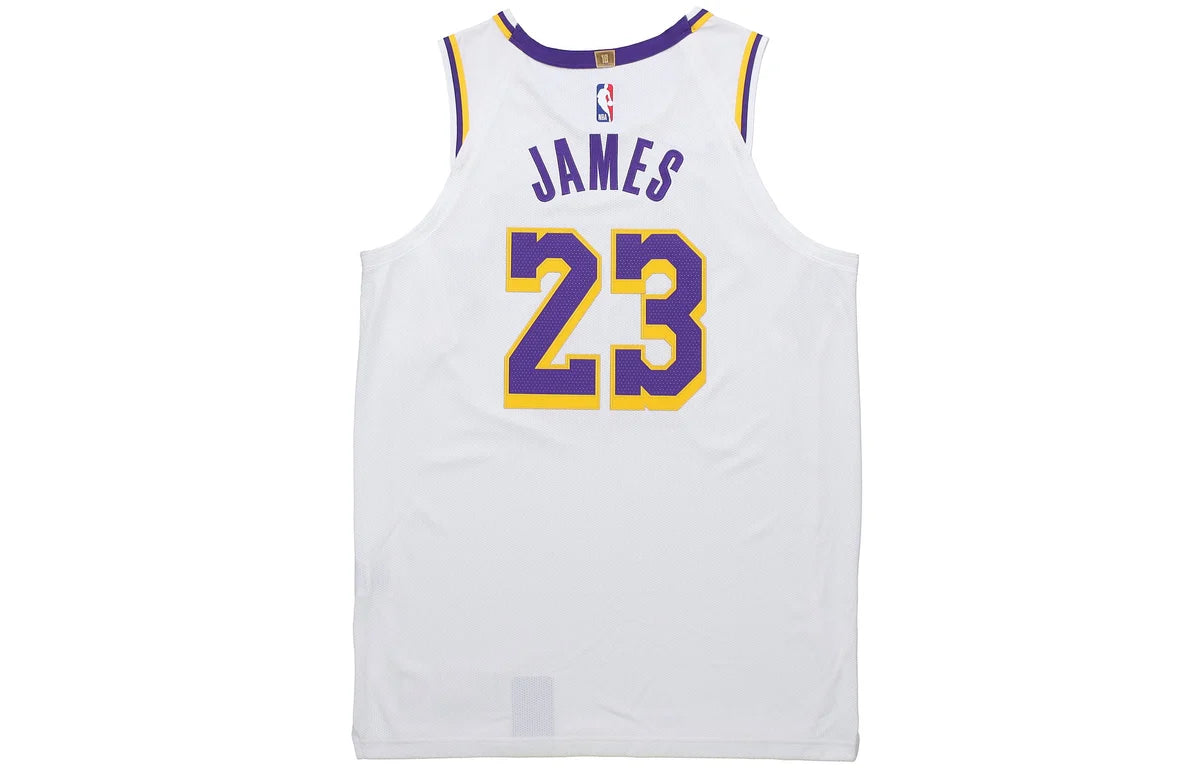 Nike NBA Los Angeles Lakers Association Edition VaporKnit Authentic Jersey 'LeBron James #23' White (AT4709-102)