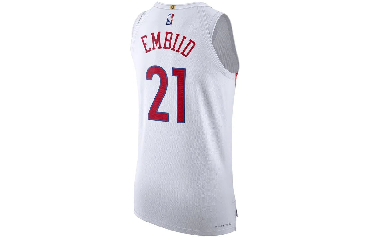Nike NBA 76ers City Authentic Jersey 'Joel Embiid #21' White (DQ0207-101)