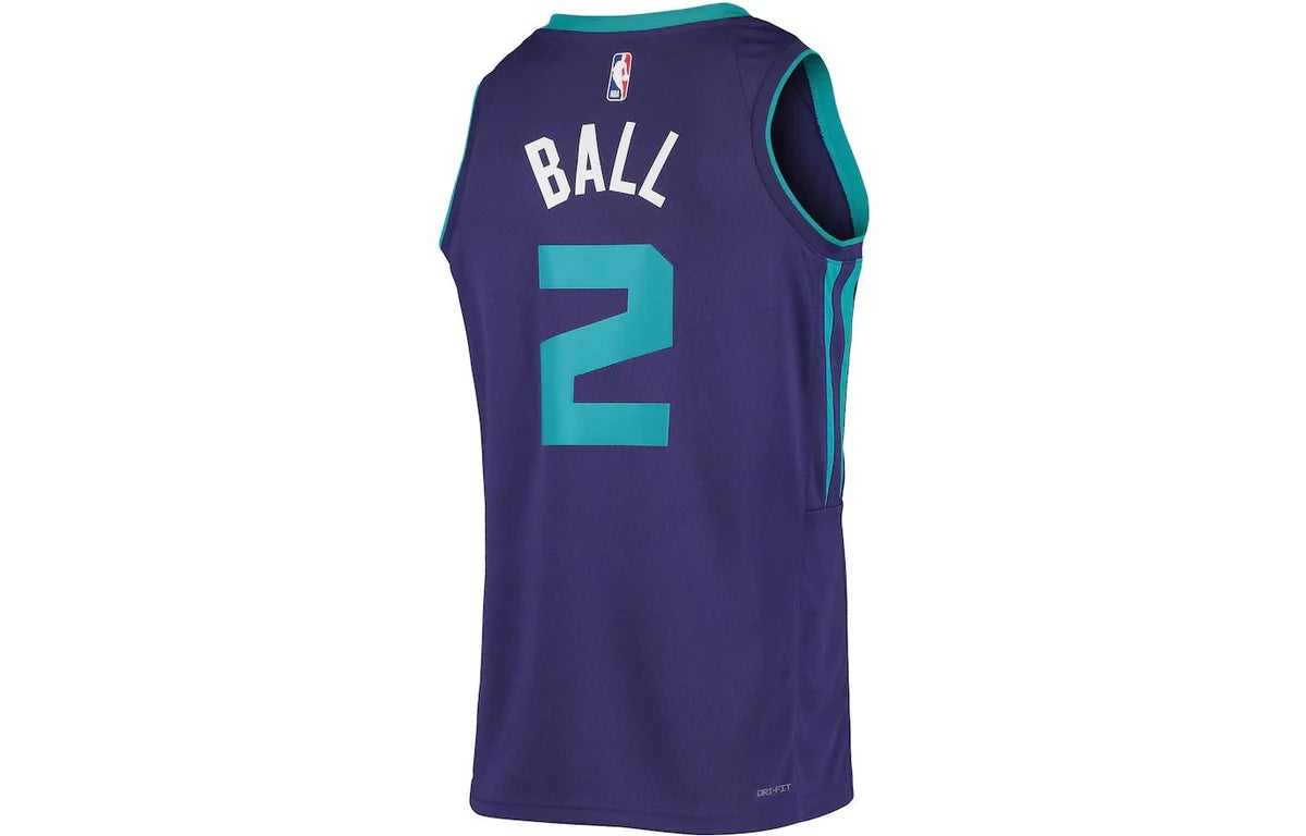 Jordan Brand NBA Charlotte Hornets Statement Edition Swingman Jersey 'LaMelo Ball #2' Purple (CV9471-572)