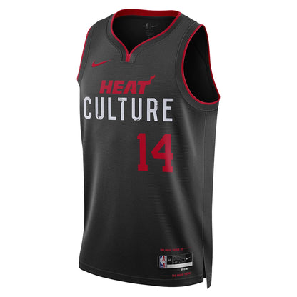 Nike NBA Heat City Edition Jersey 'Tyler Herro #14' Black 2023 (DX8508-013)