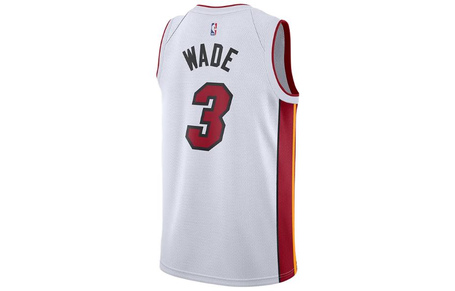 Nike NBA Heat Association Swingman Jersey 'Dwyane Wade #3' White (864427-104)