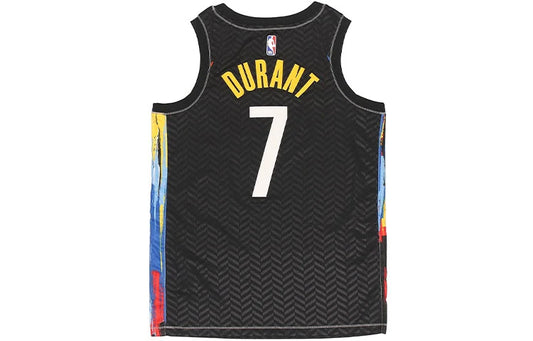 Nike NBA Brooklyn Nets City Edition Jersey 'Kevin Durant #7' Black BKLYN Graffiti 2020 (CN1713-010)